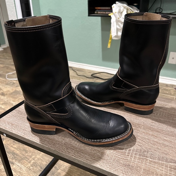 Wesco Mister Lou engineer boot black horsehide 8E US Mens - Picture 7 of 16